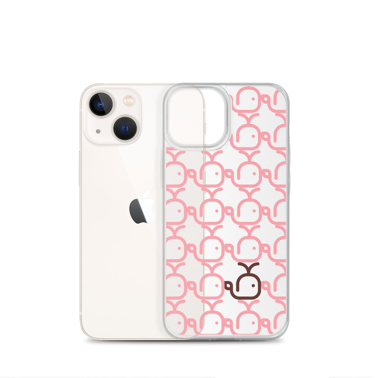 Clear Case for iPhone® Whales Pink