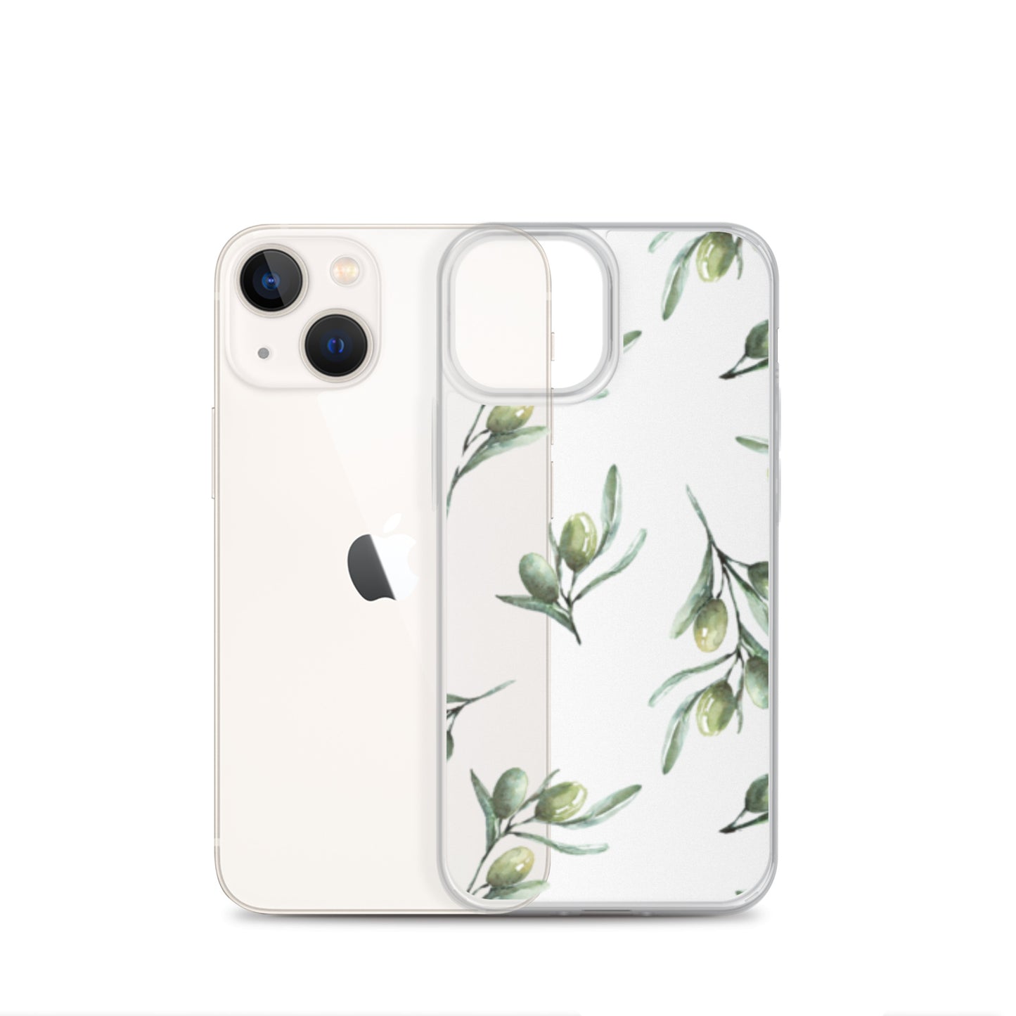 Clear Case for iPhone® Olive Branch