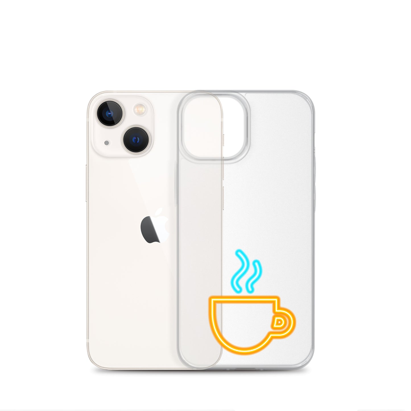 Clear Case for iPhone® Neon Coffee