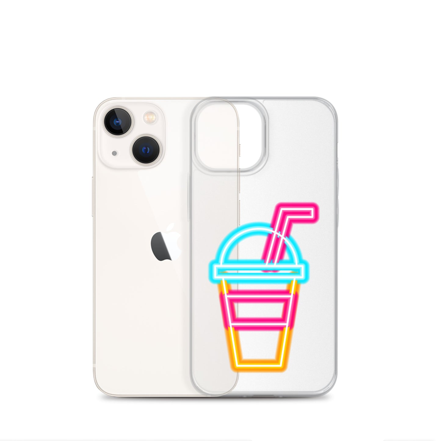 Clear Case for iPhone® Neon Drink