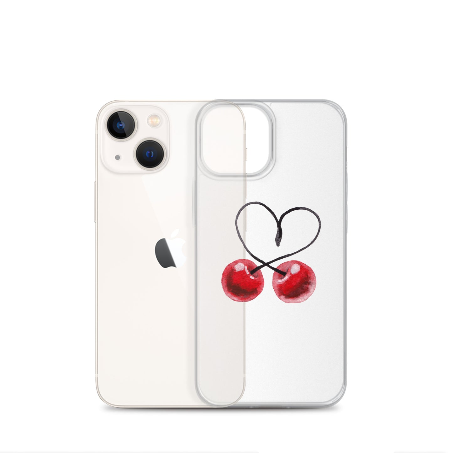 Clear Case for iPhone® Cherry Love