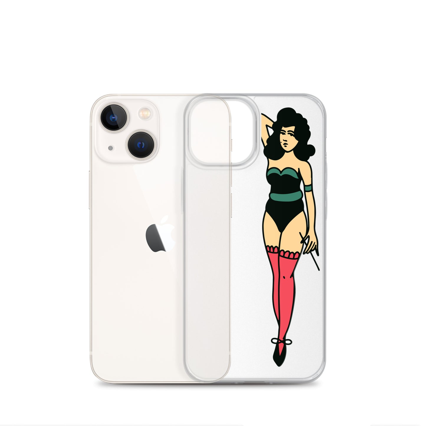 Clear Case for iPhone® Tattoo Lady