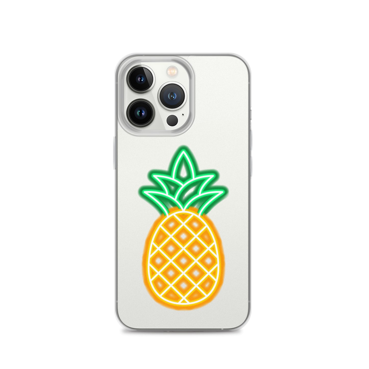 Clear Case for iPhone® Neon Pineapple