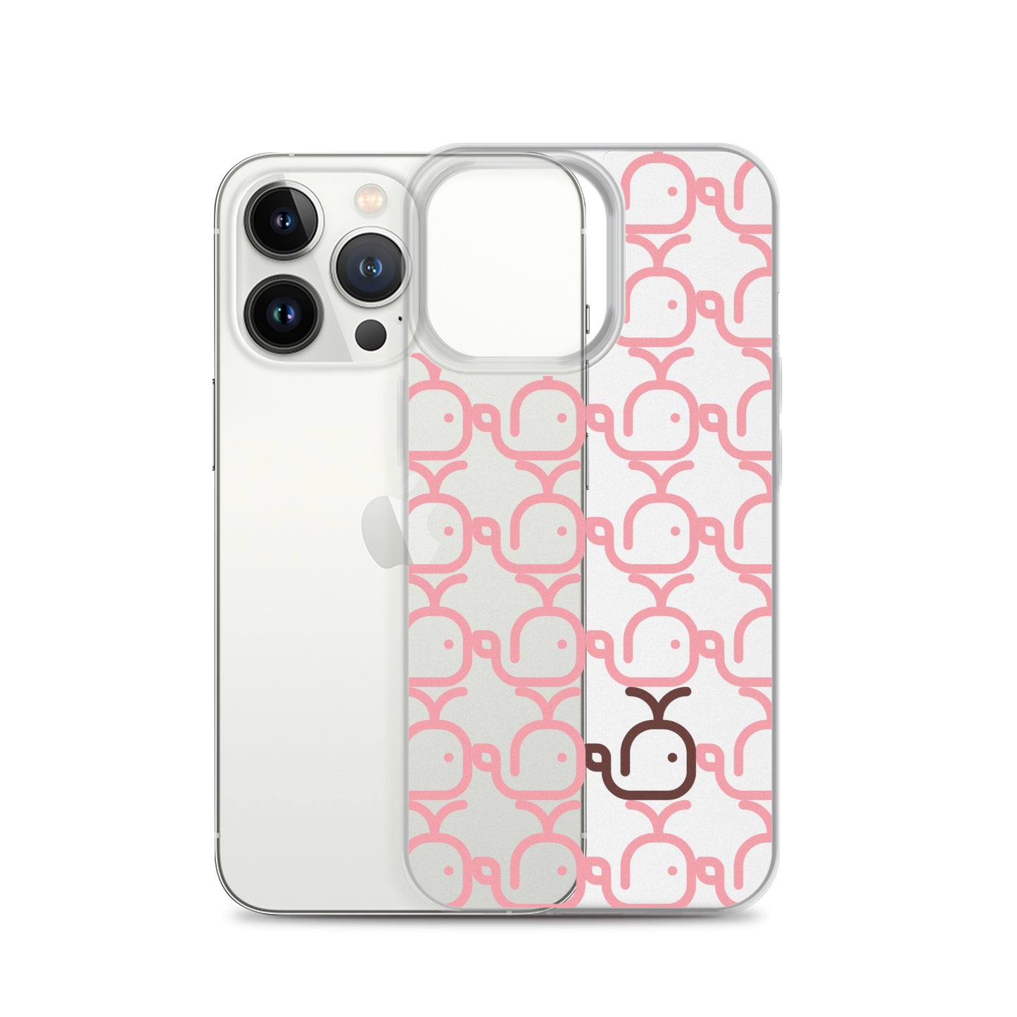 Clear Case for iPhone® Whales Pink