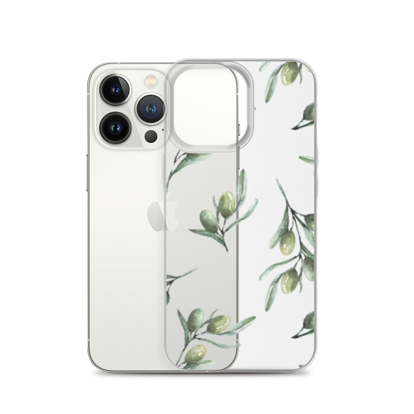 Clear Case for iPhone® Olive Branch