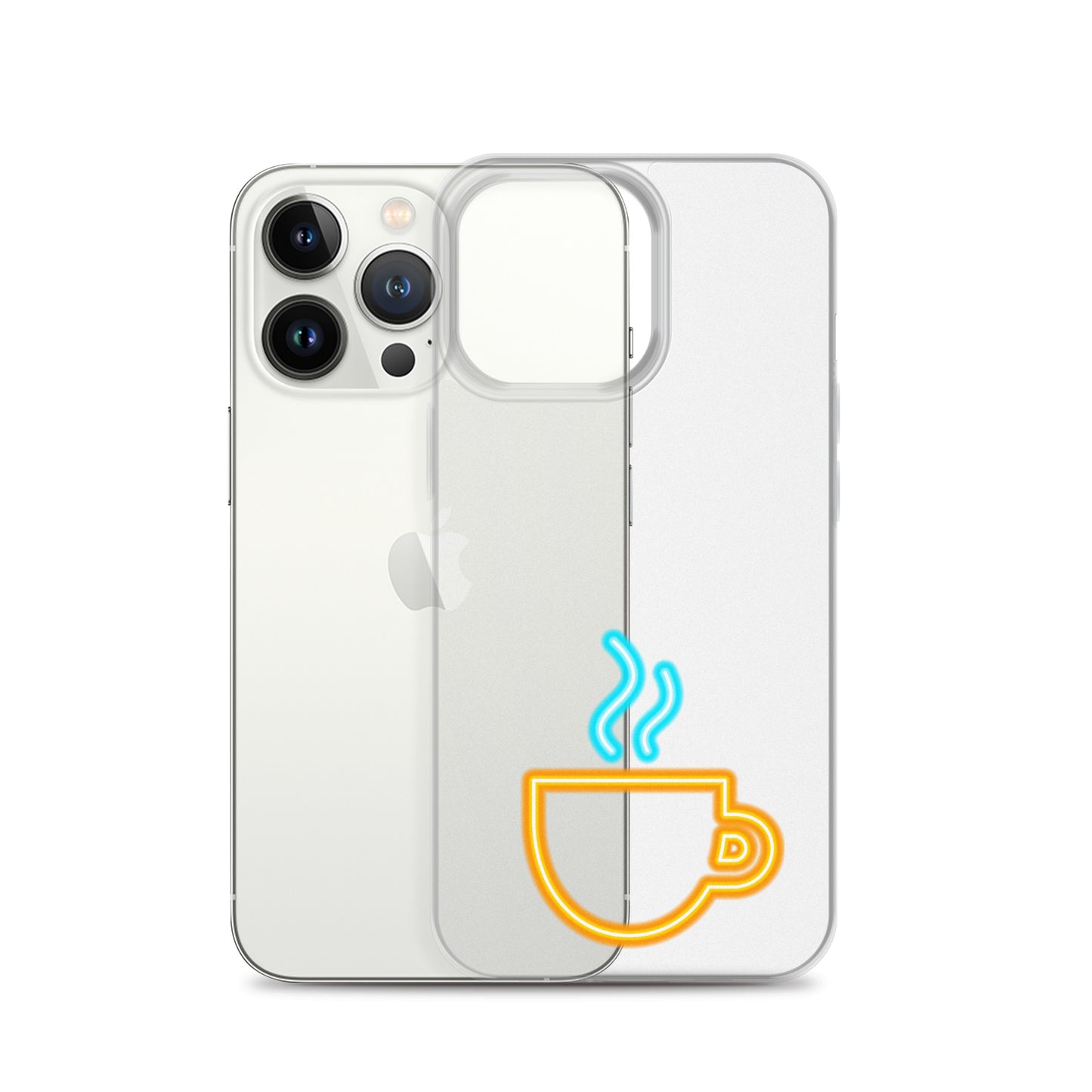 Clear Case for iPhone® Neon Coffee