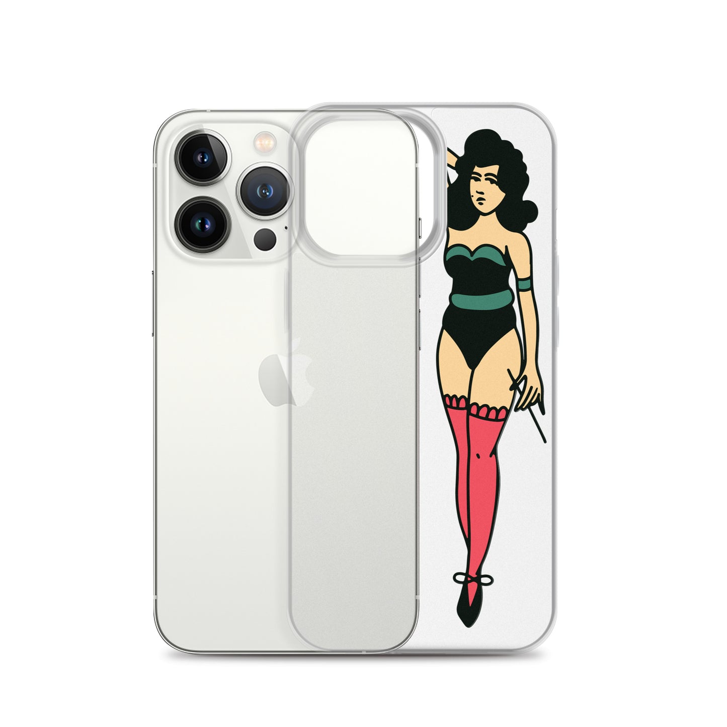 Clear Case for iPhone® Tattoo Lady