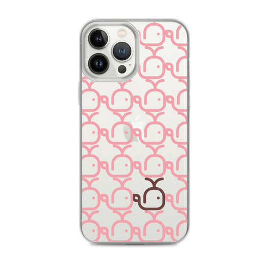 Clear Case for iPhone® Whales Pink