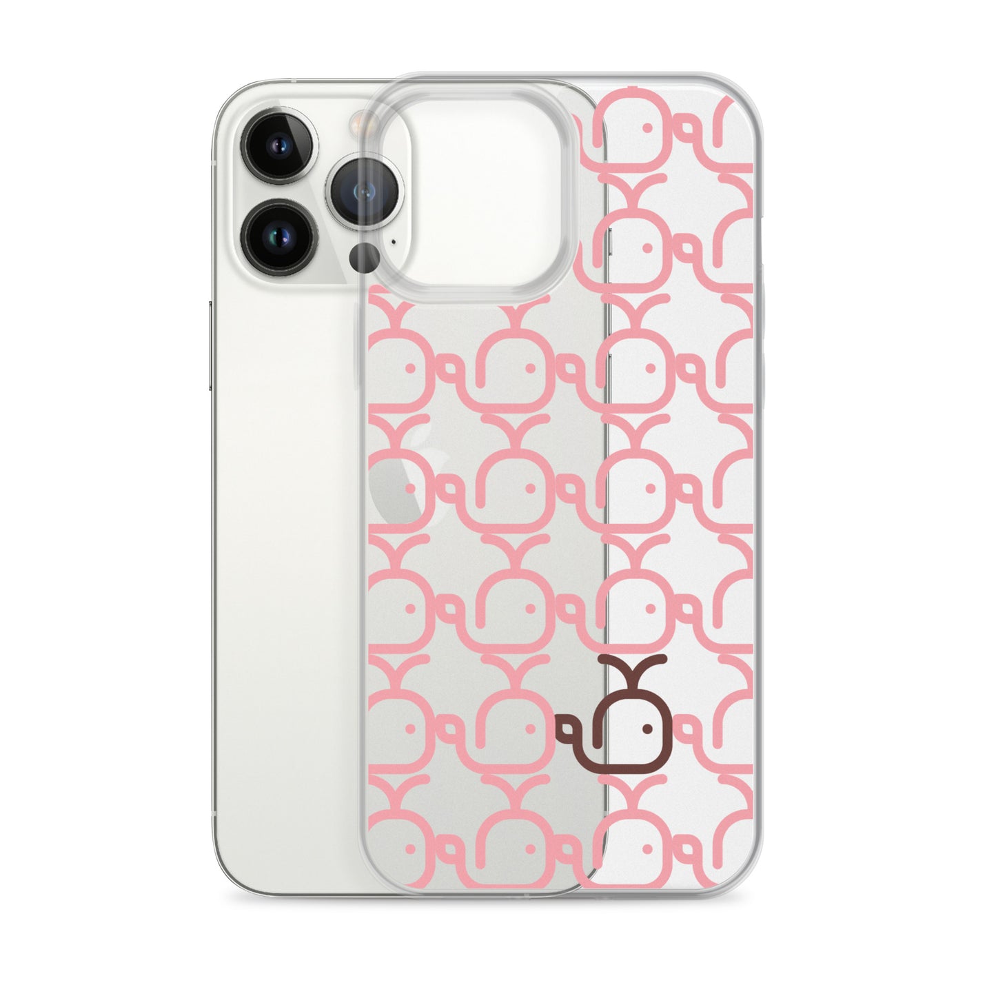 Clear Case for iPhone® Whales Pink