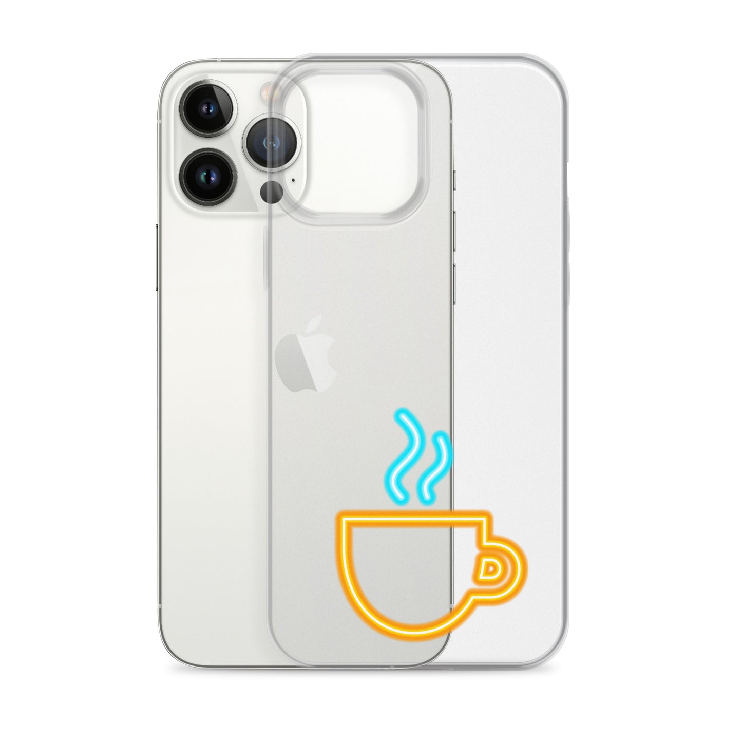 Clear Case for iPhone® Neon Coffee