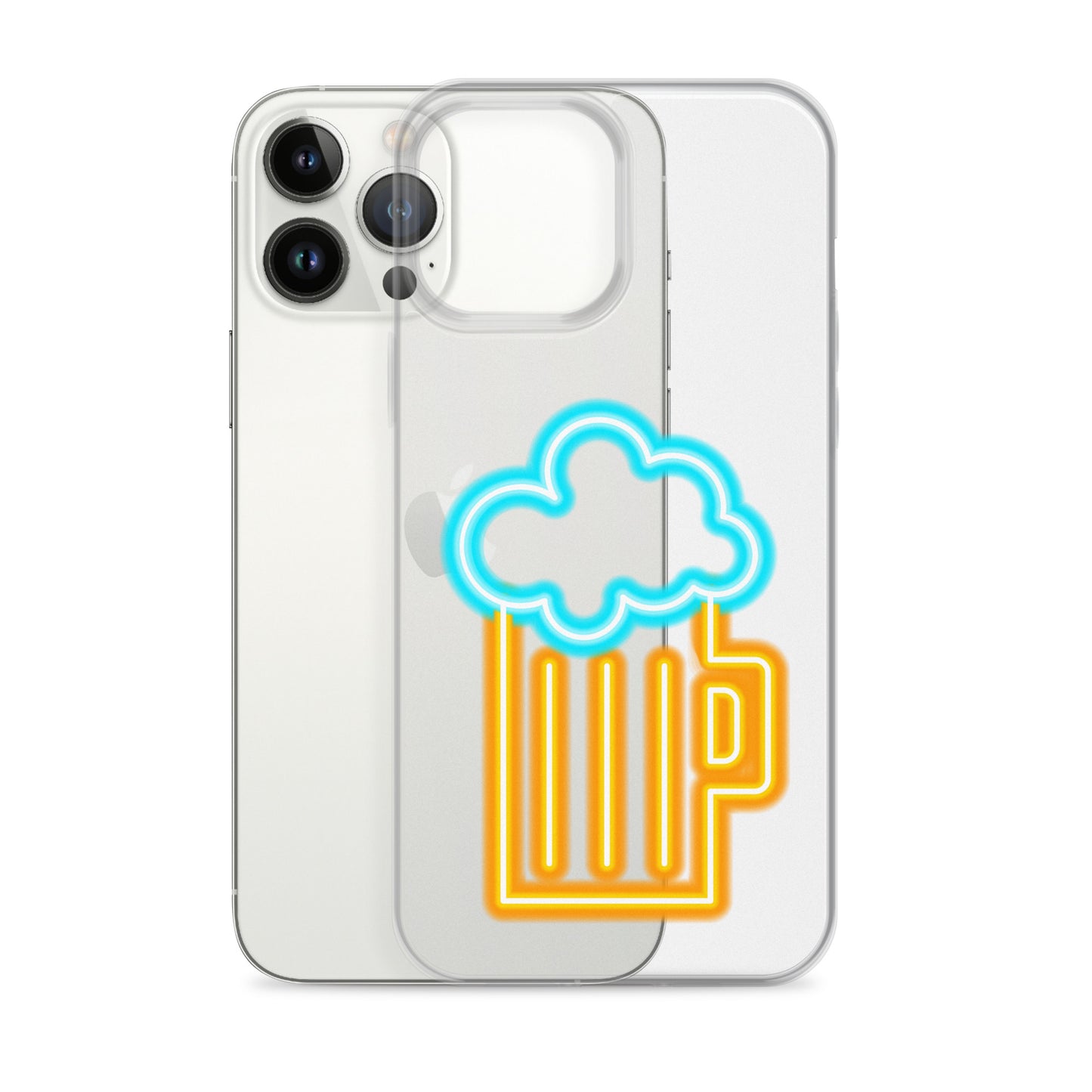 Clear Case for iPhone® Neon Beer