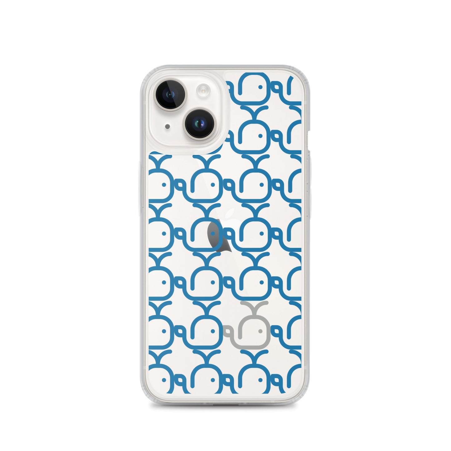 Clear Case for iPhone® Whales Blue/Grey