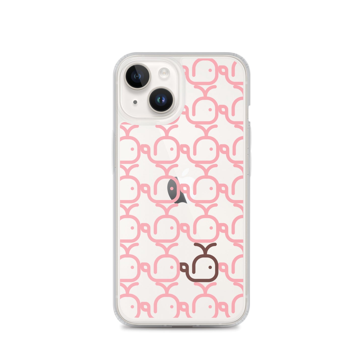 Clear Case for iPhone® Whales Pink