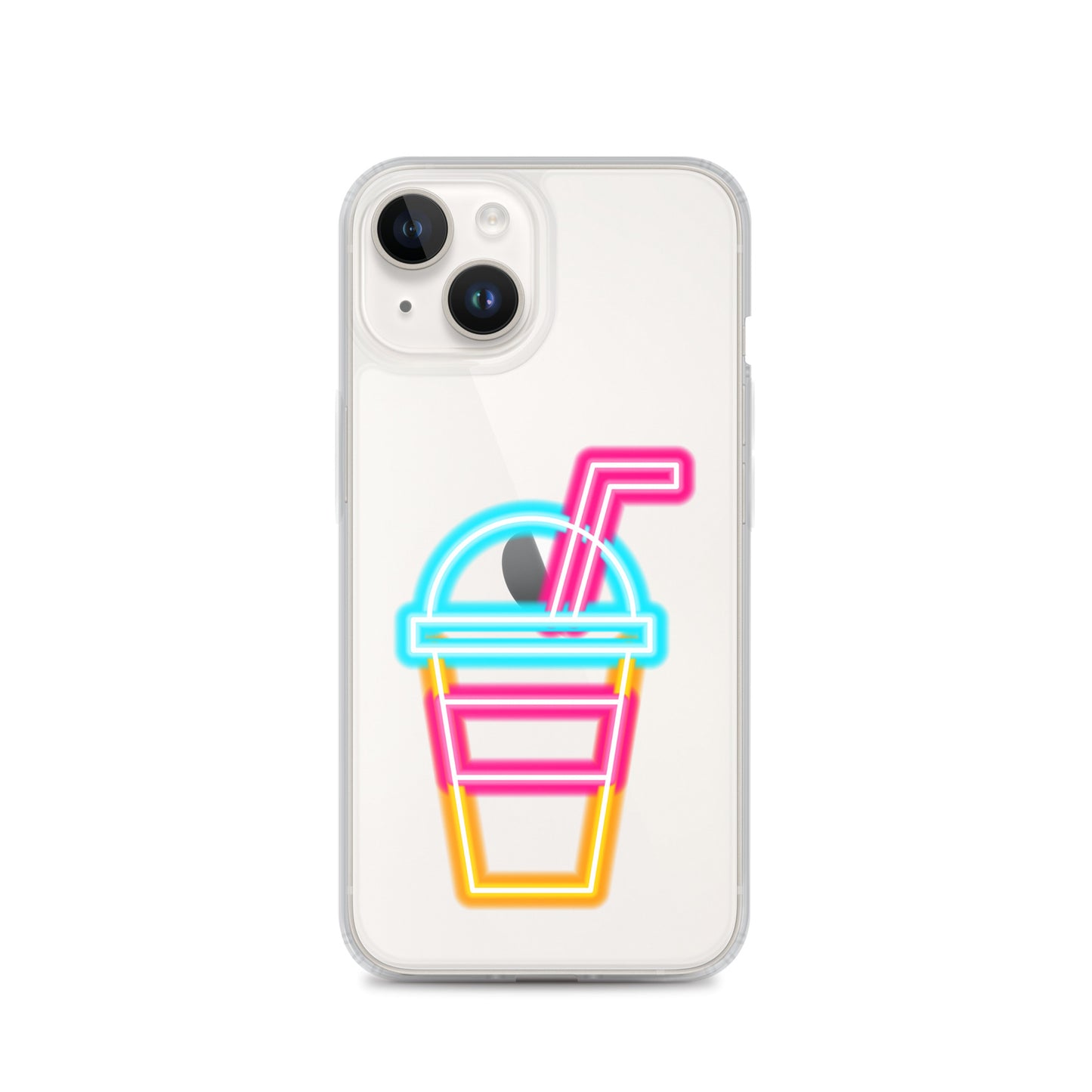 Clear Case for iPhone® Neon Drink