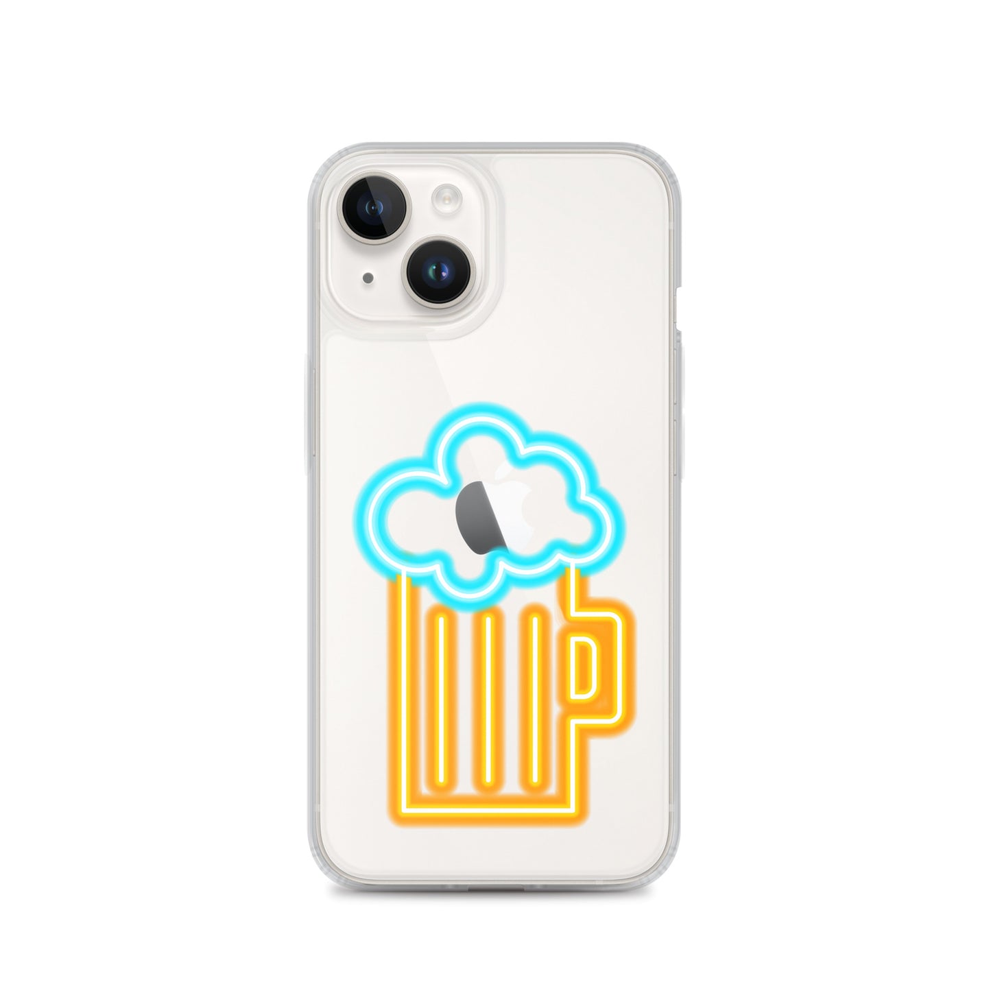 Clear Case for iPhone® Neon Beer