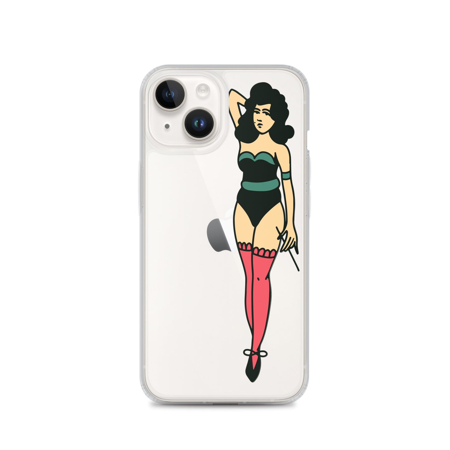 Clear Case for iPhone® Tattoo Lady