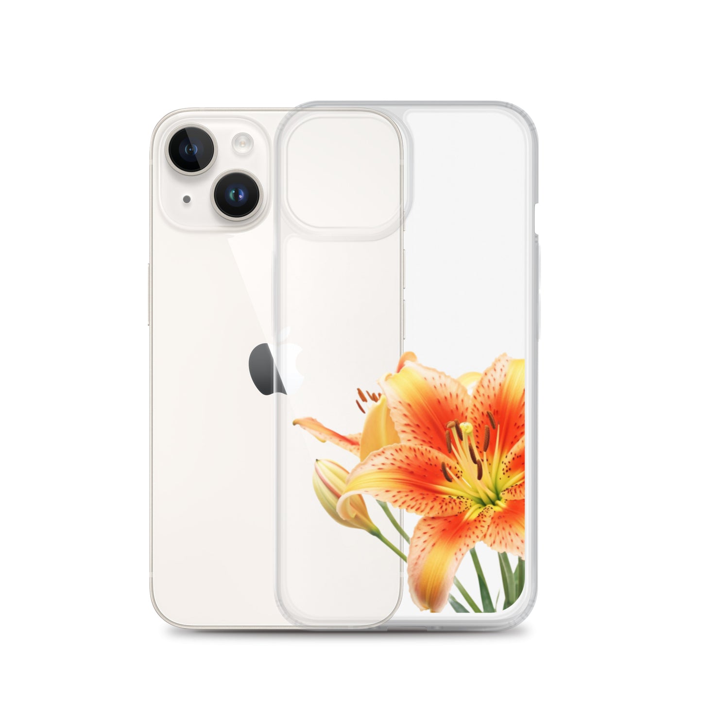 Clear Case for iPhone® Orange Lily