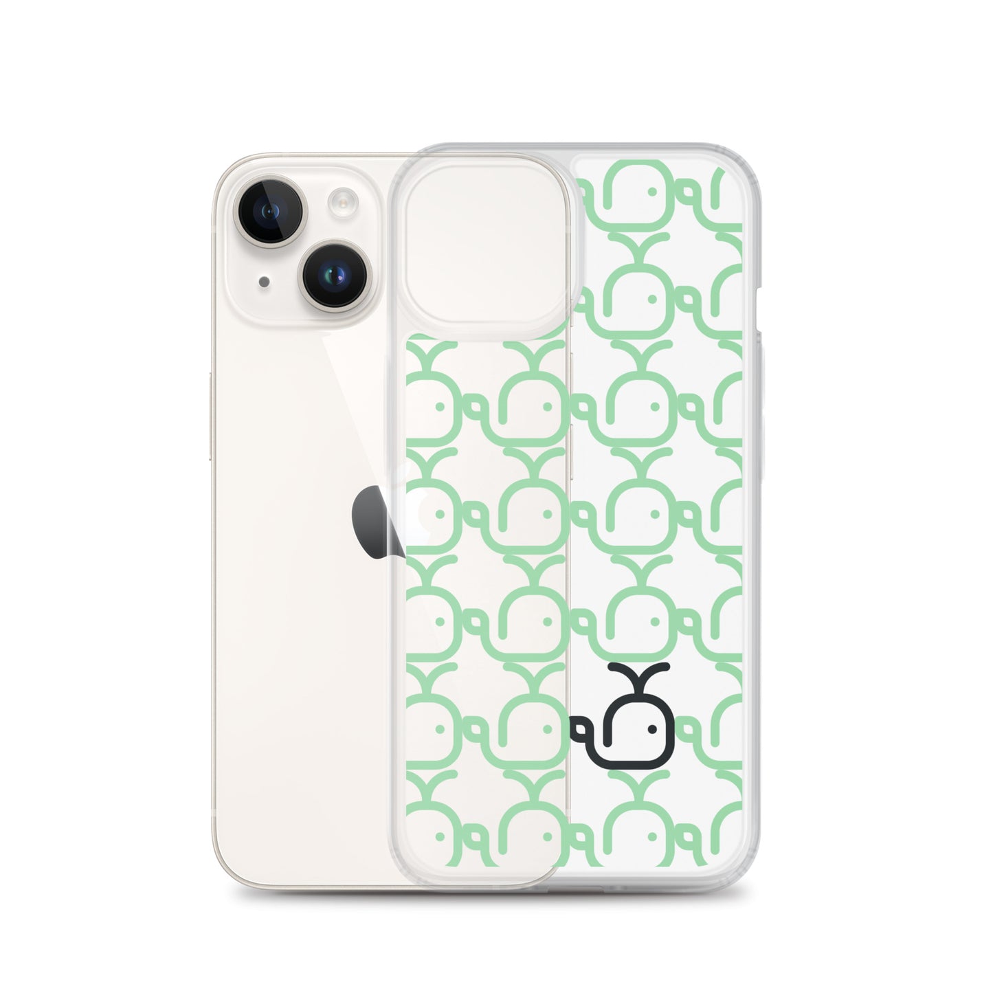 Clear Case for iPhone® Whales Green