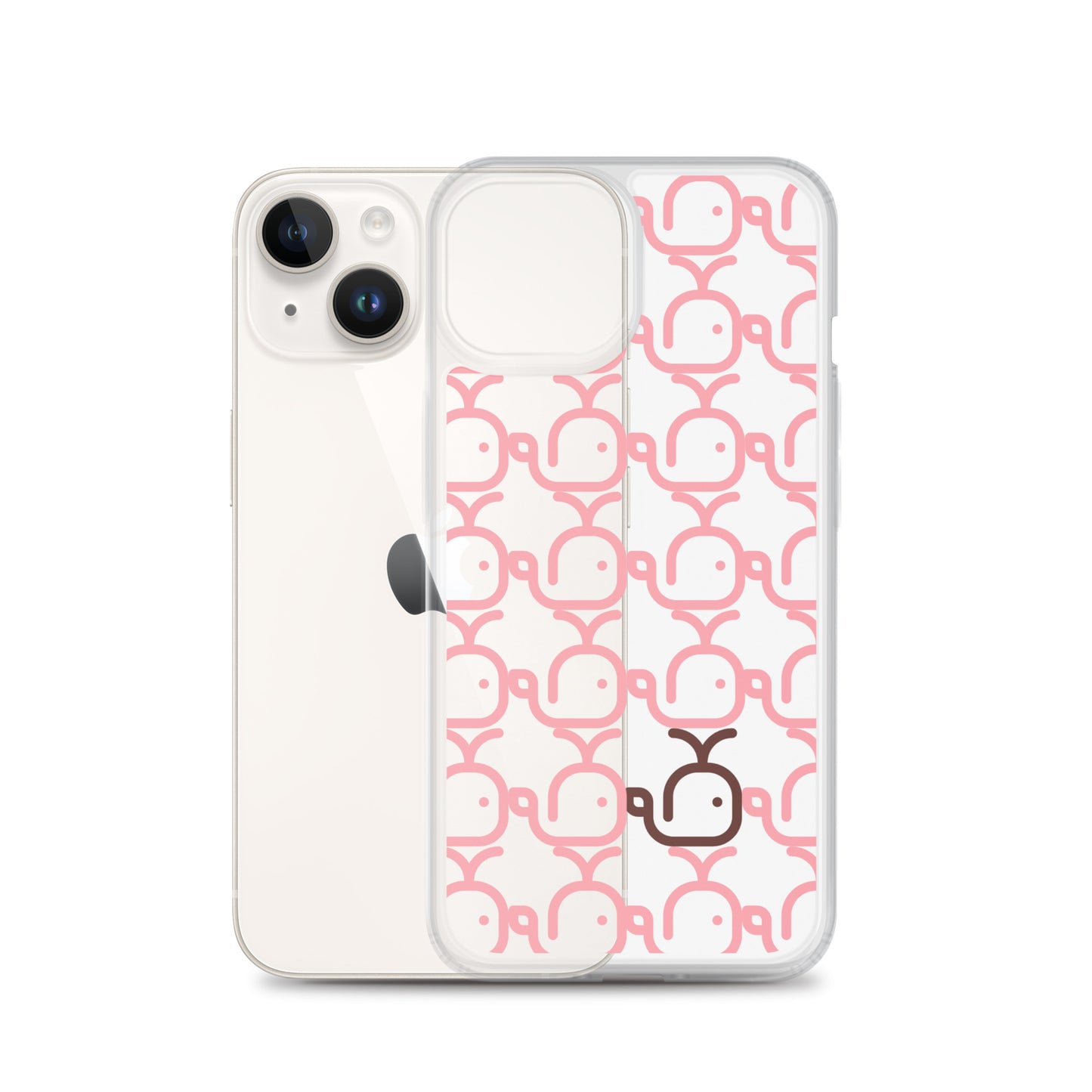 Clear Case for iPhone® Whales Pink