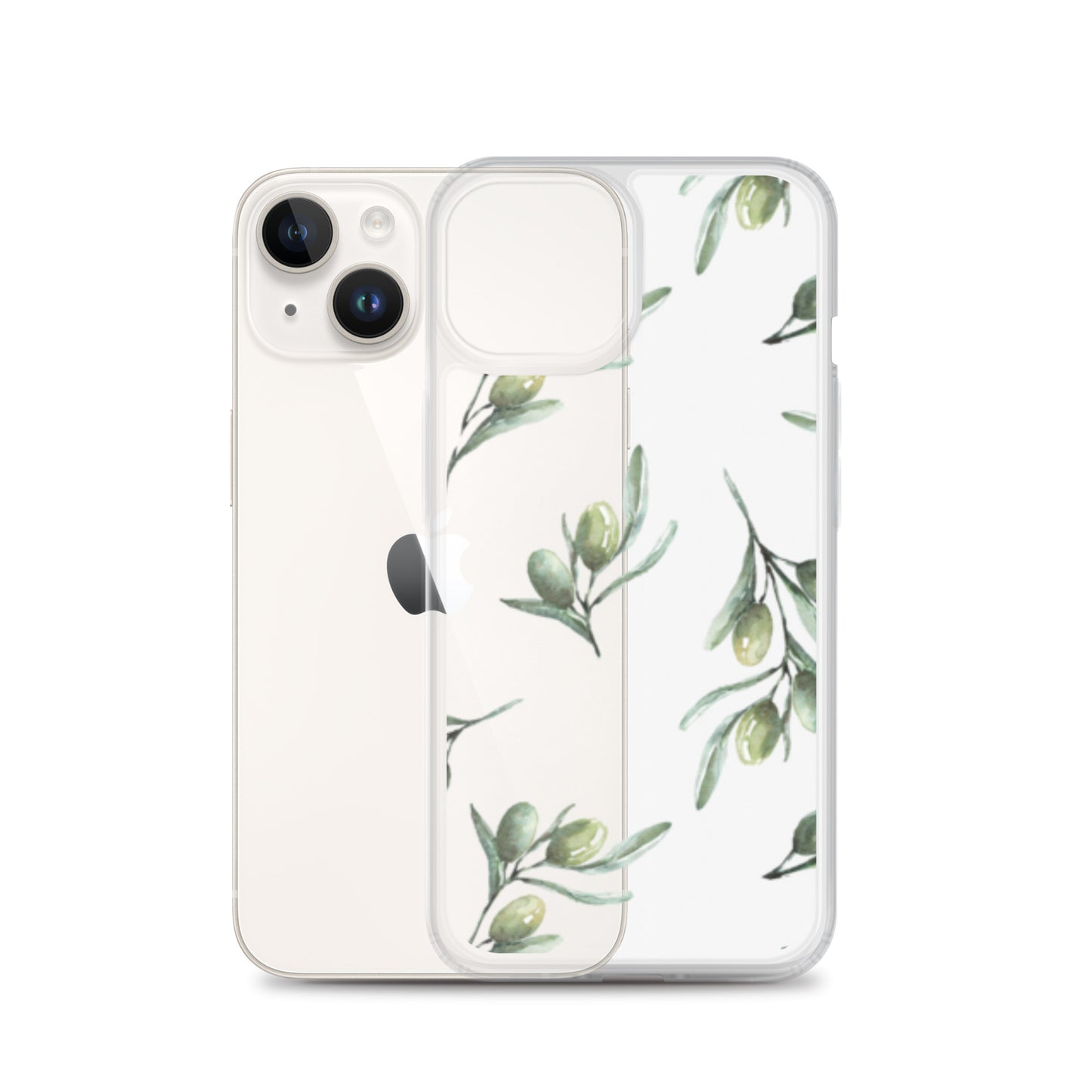 Clear Case for iPhone® Olive Branch