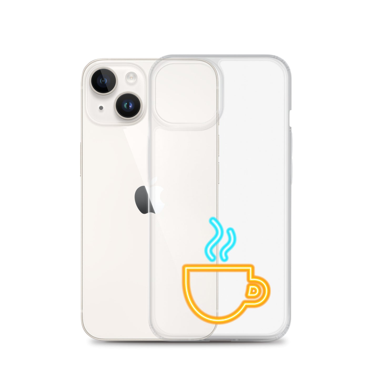 Clear Case for iPhone® Neon Coffee