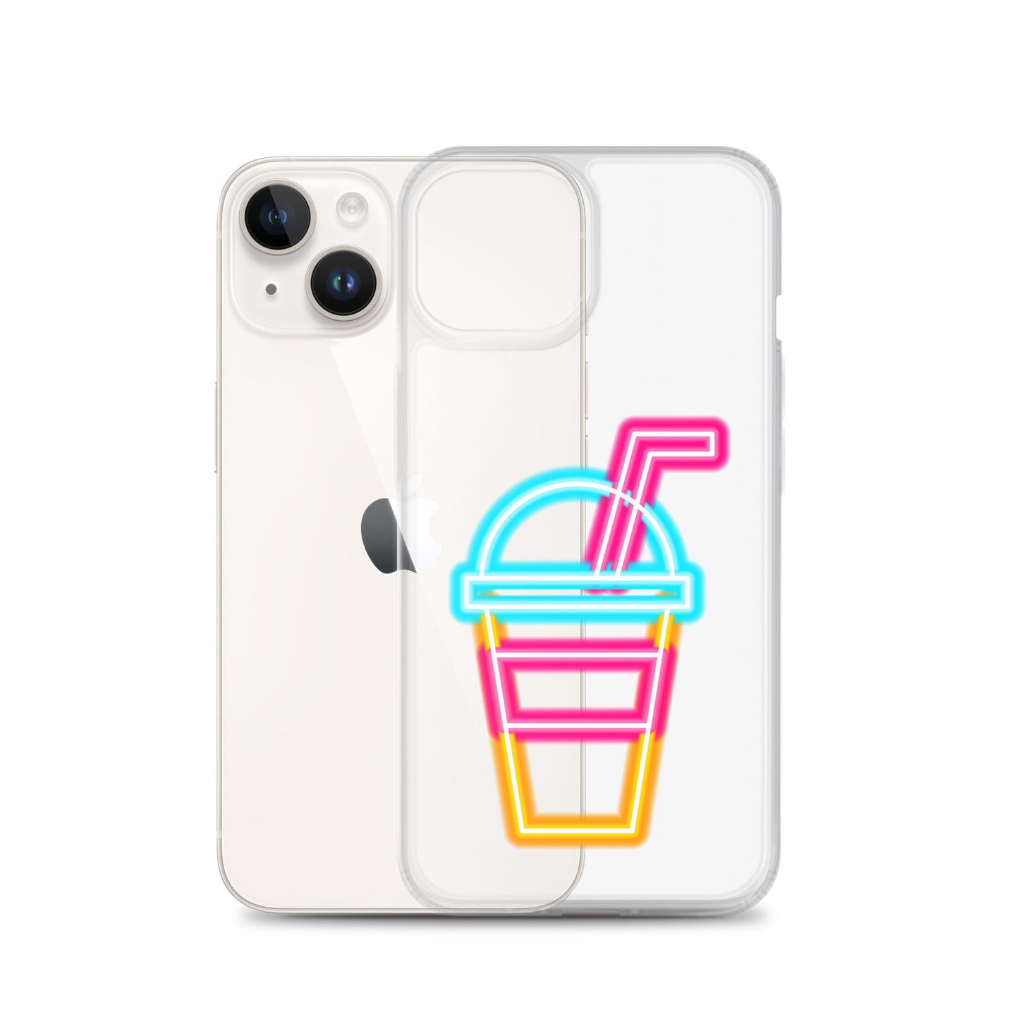 Clear Case for iPhone® Neon Drink