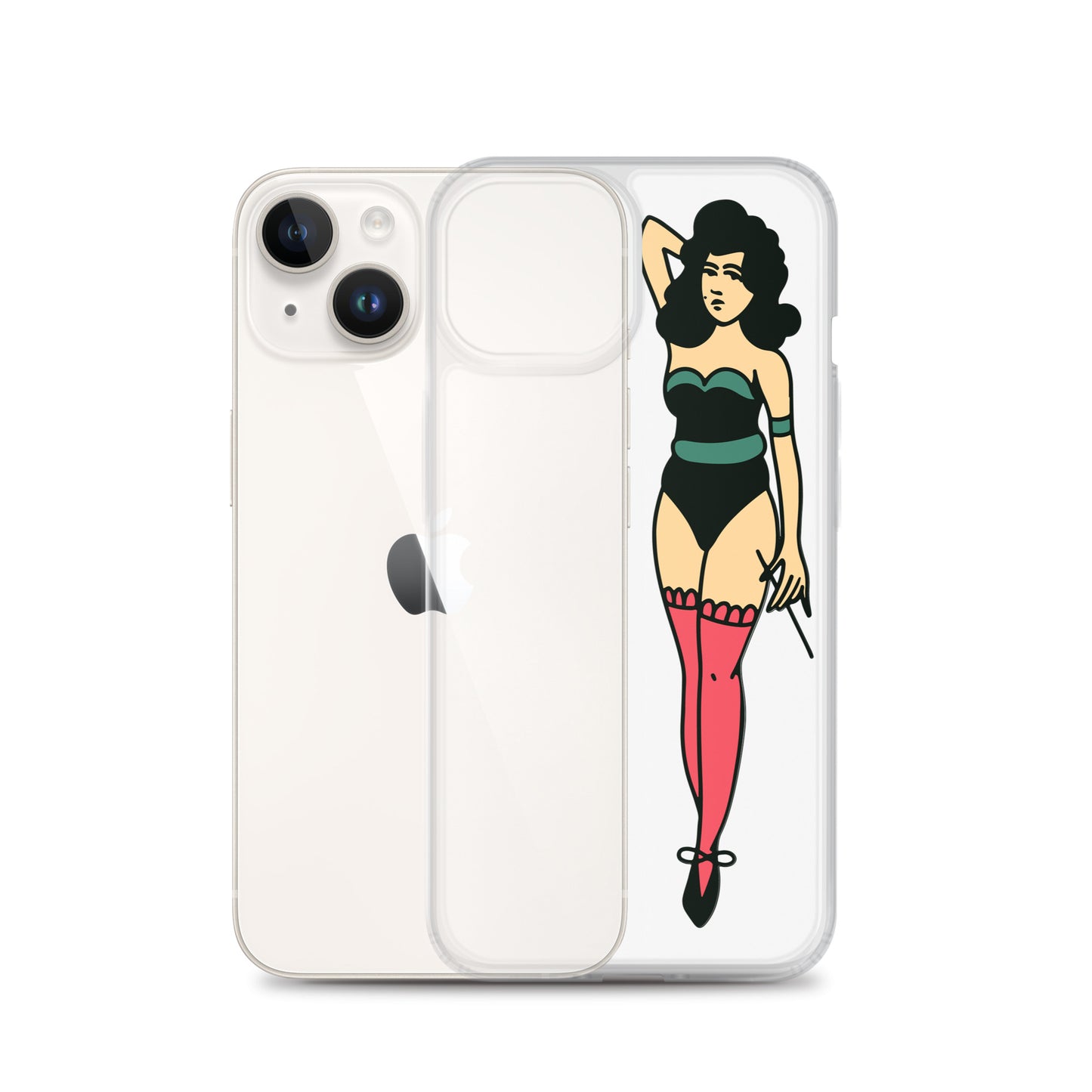 Clear Case for iPhone® Tattoo Lady