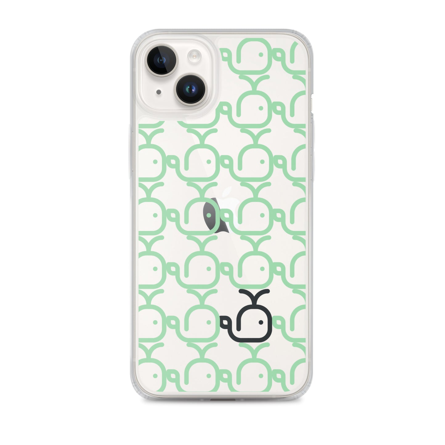 Clear Case for iPhone® Whales Green