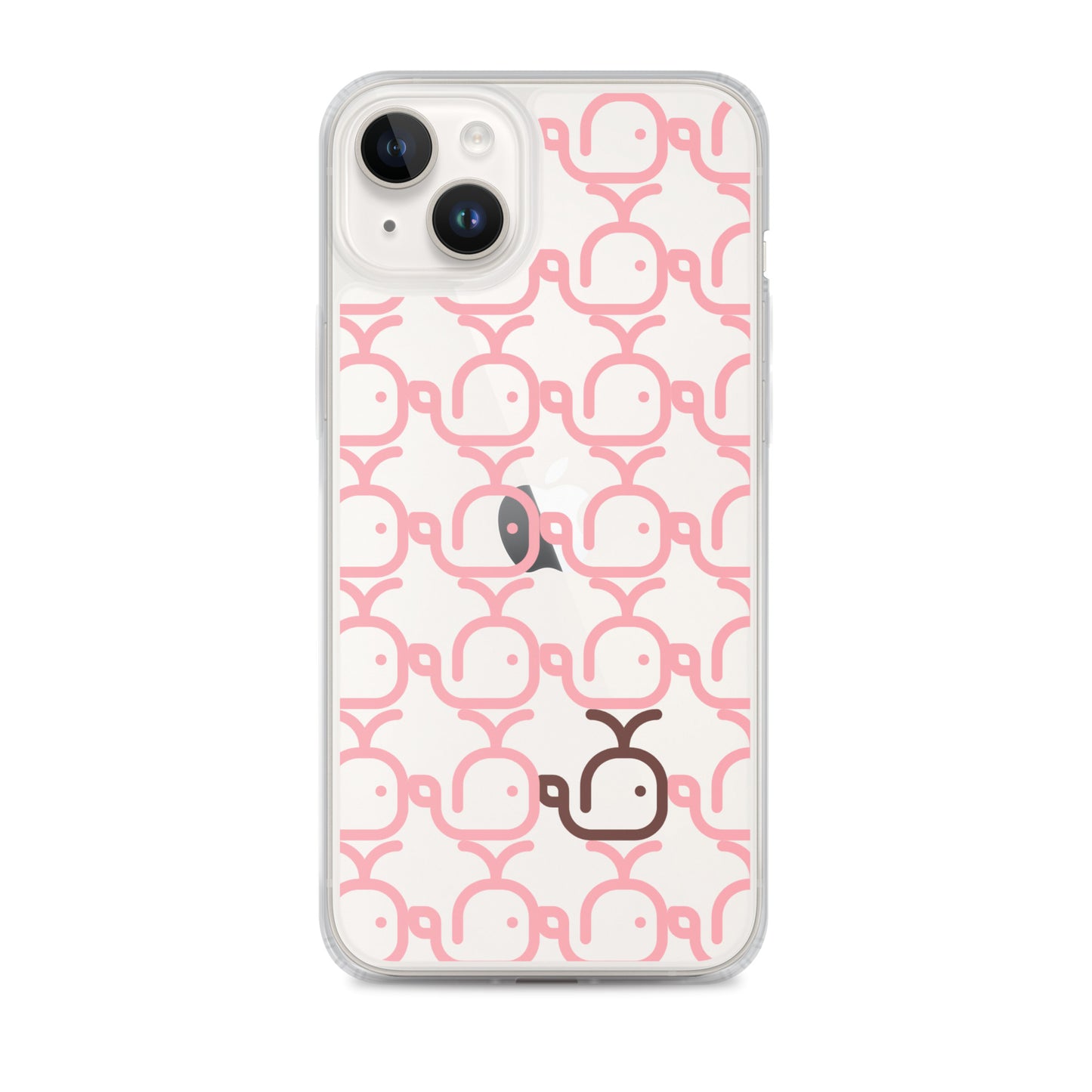 Clear Case for iPhone® Whales Pink