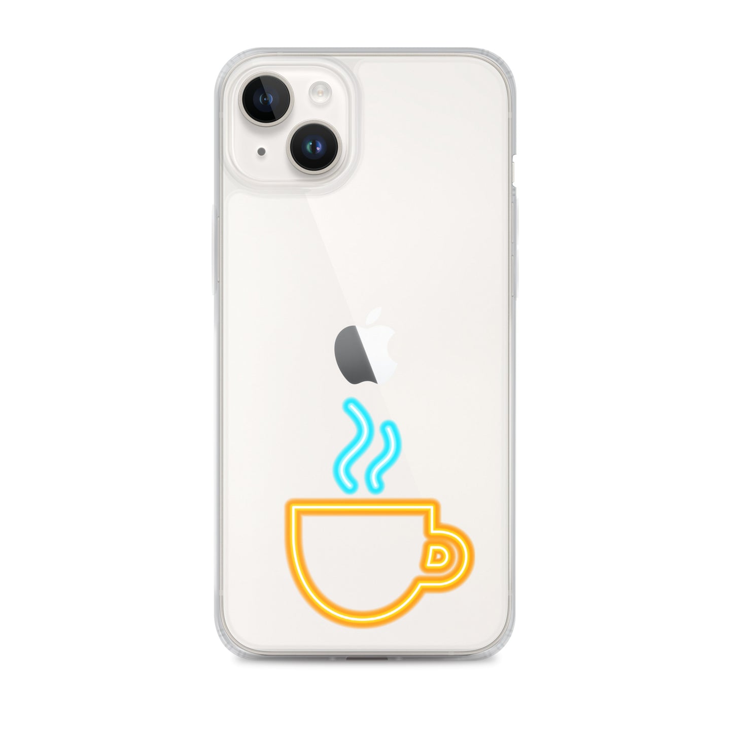 Clear Case for iPhone® Neon Coffee