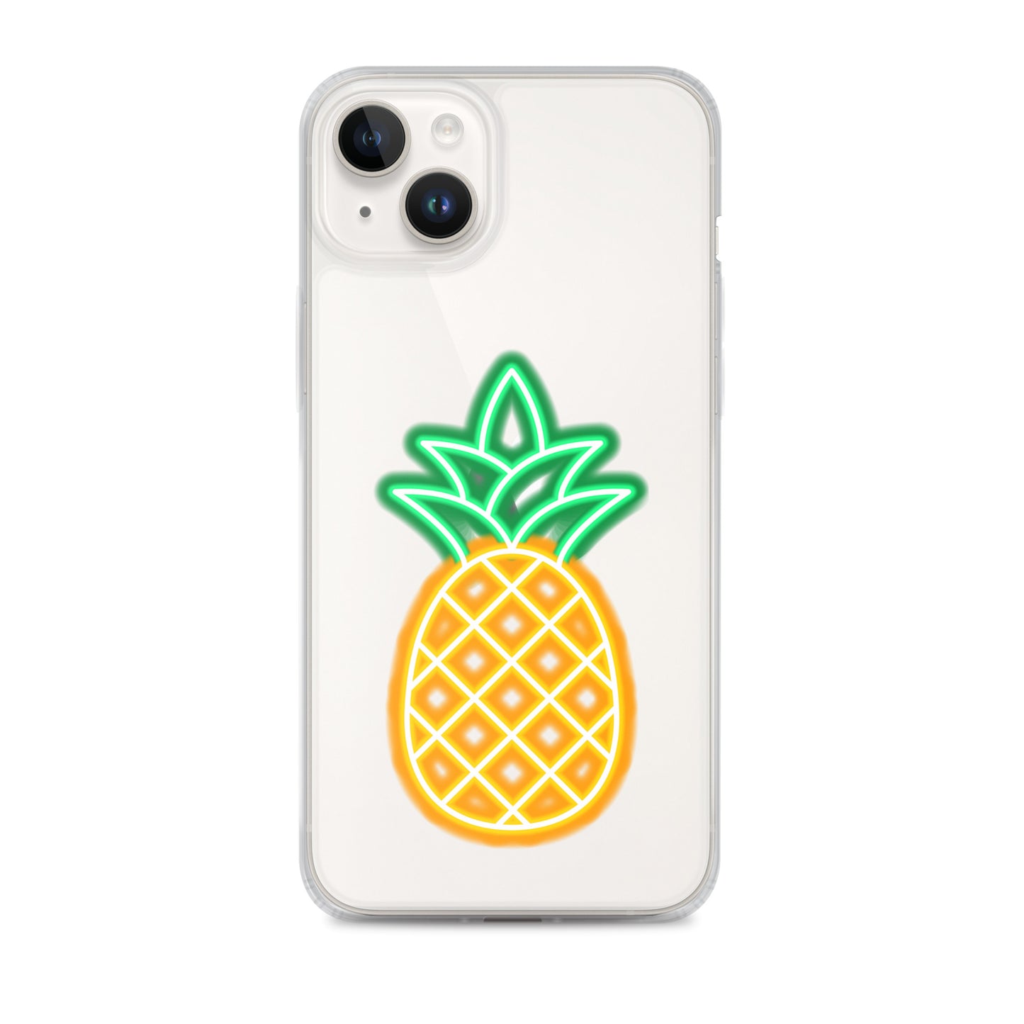 Clear Case for iPhone® Neon Pineapple