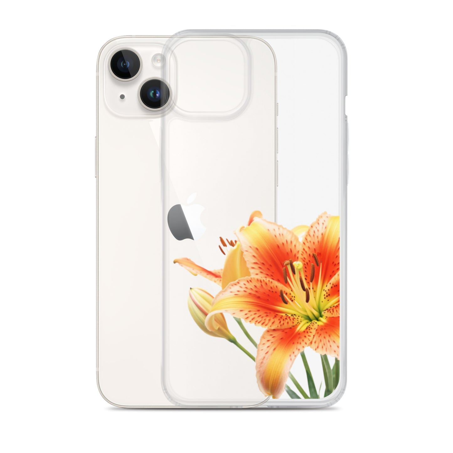 Clear Case for iPhone® Orange Lily