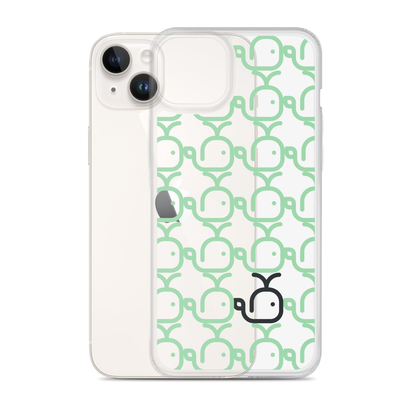 Clear Case for iPhone® Whales Green