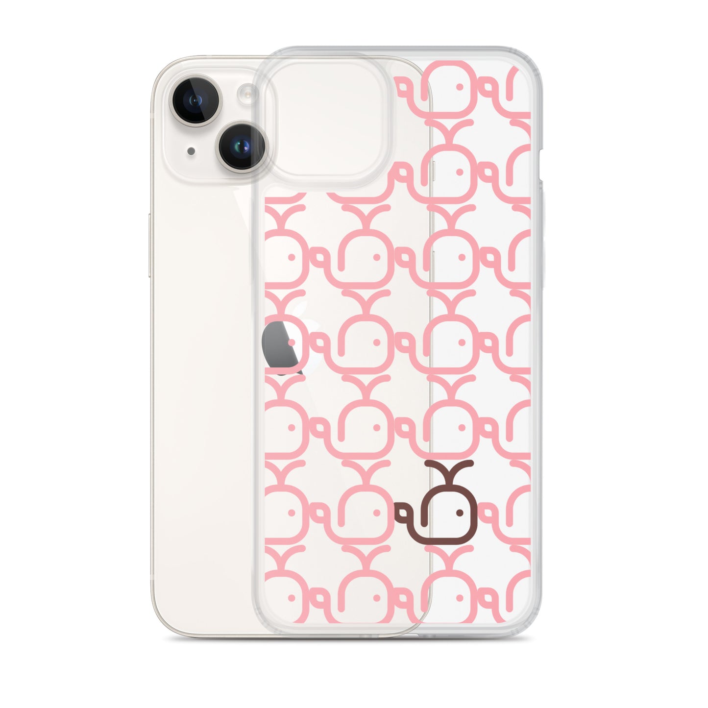 Clear Case for iPhone® Whales Pink