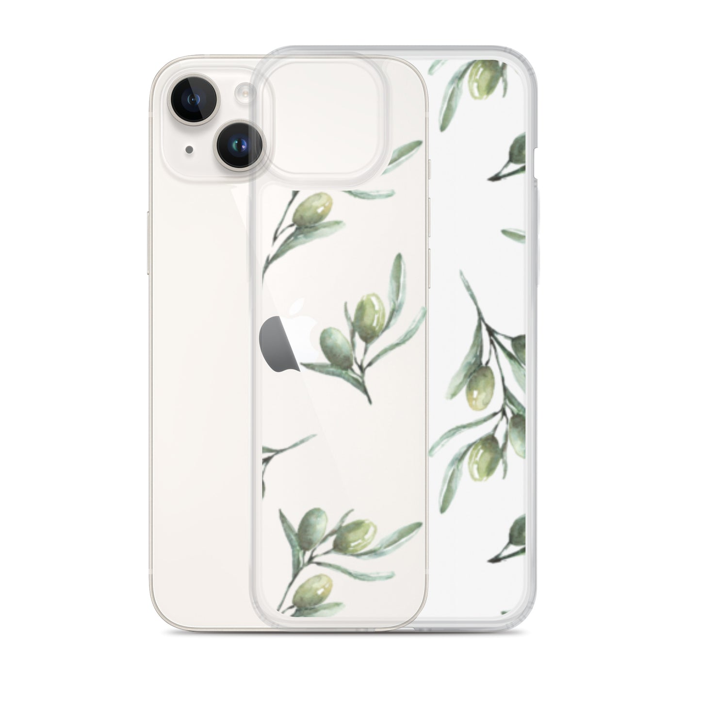 Clear Case for iPhone® Olive Branch