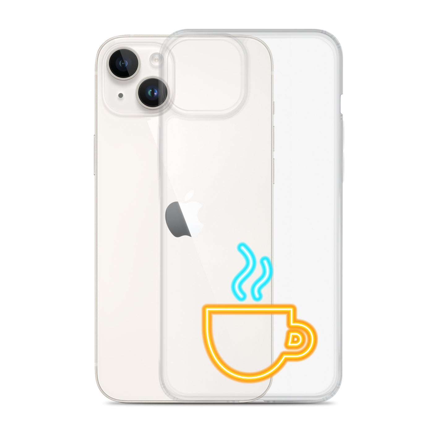 Clear Case for iPhone® Neon Coffee