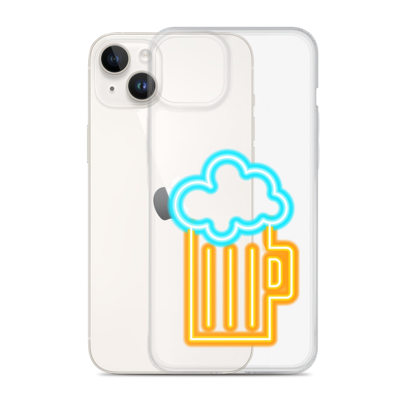 Clear Case for iPhone® Neon Beer