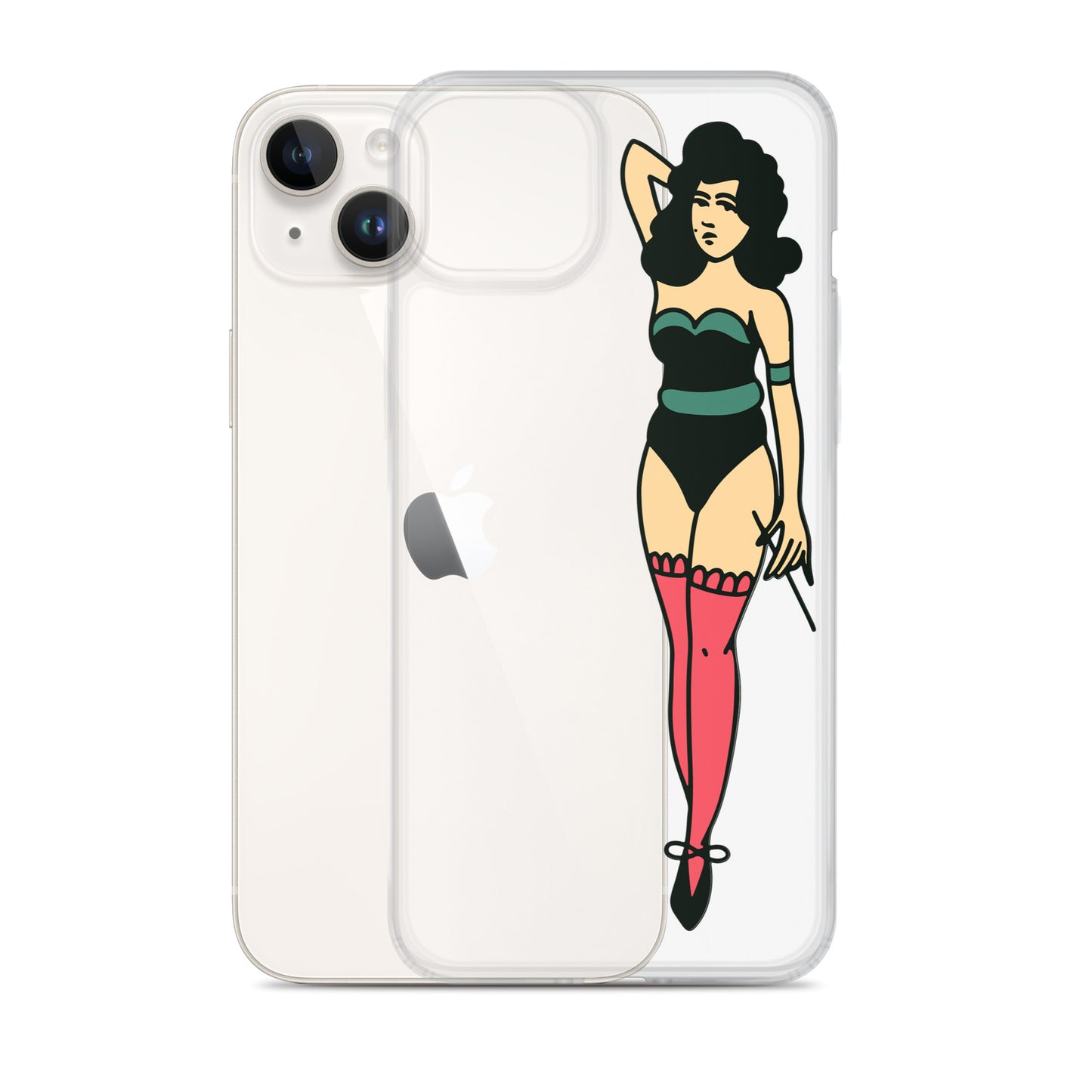 Clear Case for iPhone® Tattoo Lady