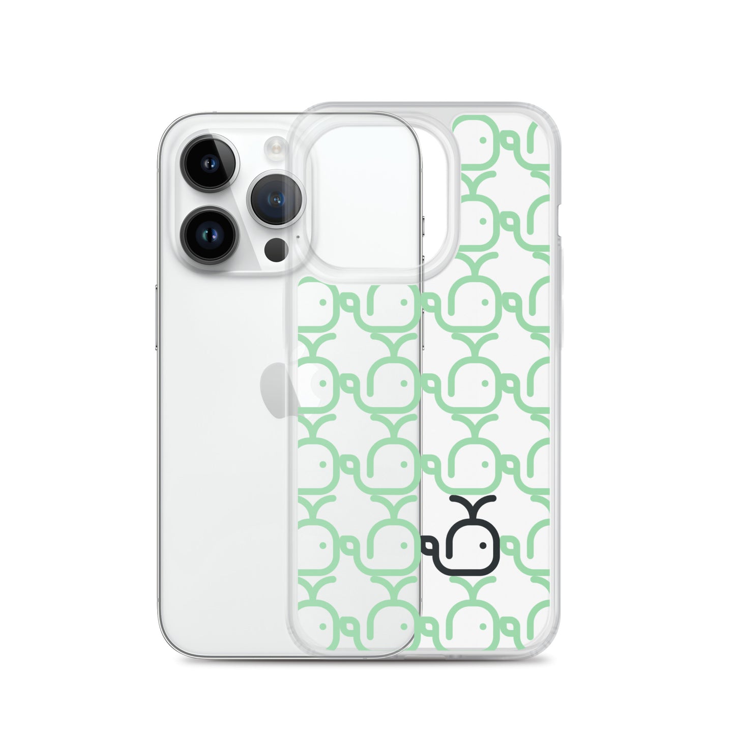 Clear Case for iPhone® Whales Green