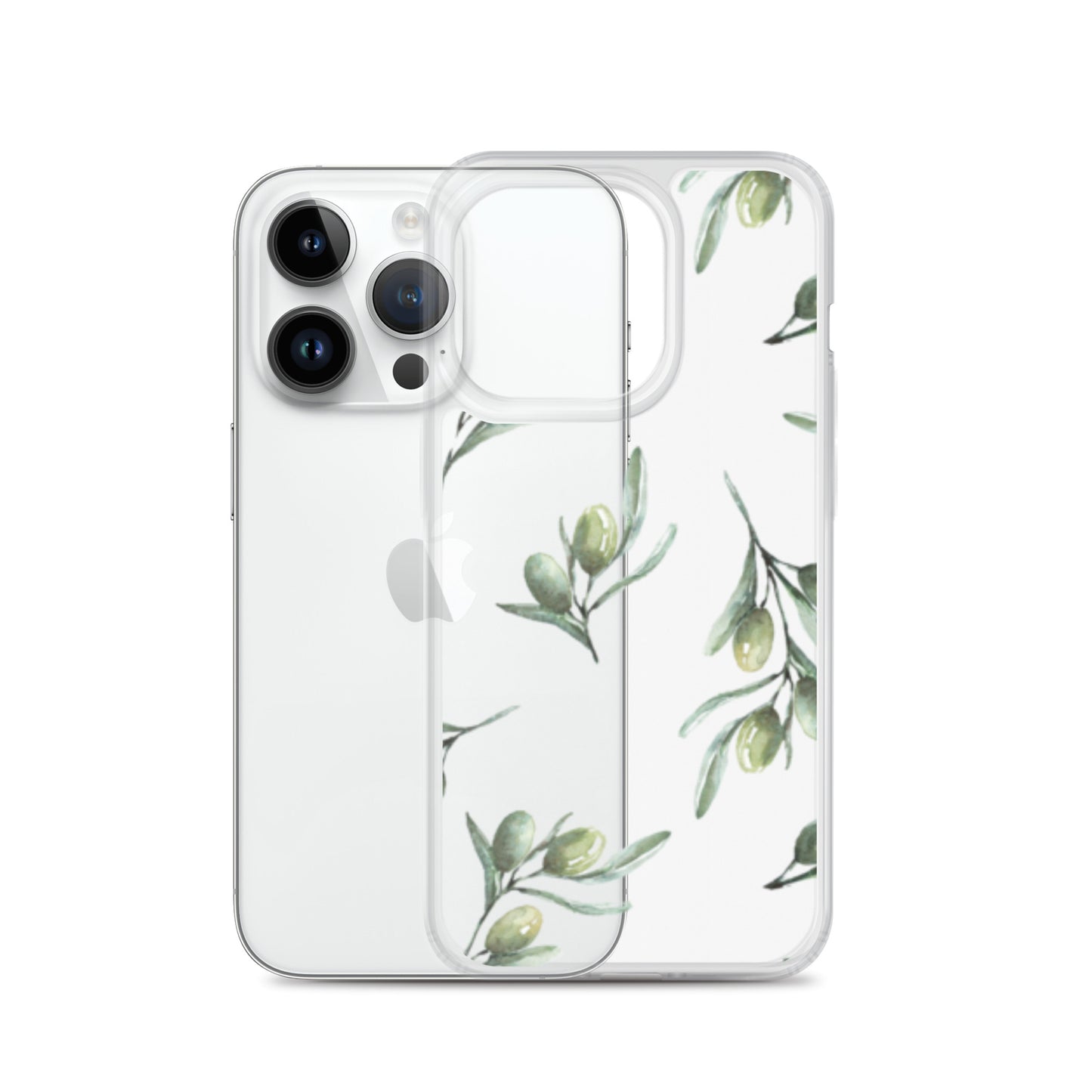 Clear Case for iPhone® Olive Branch