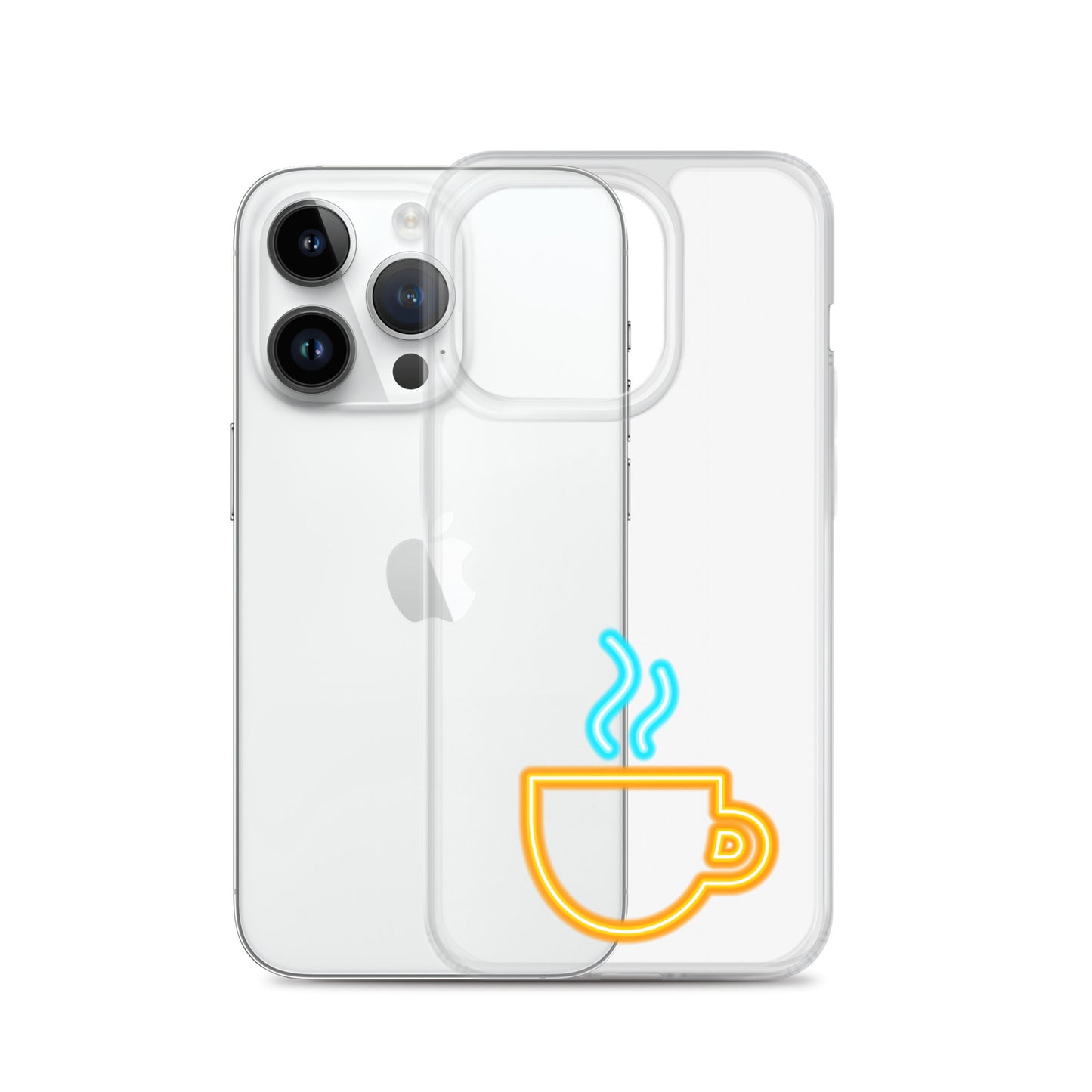 Clear Case for iPhone® Neon Coffee