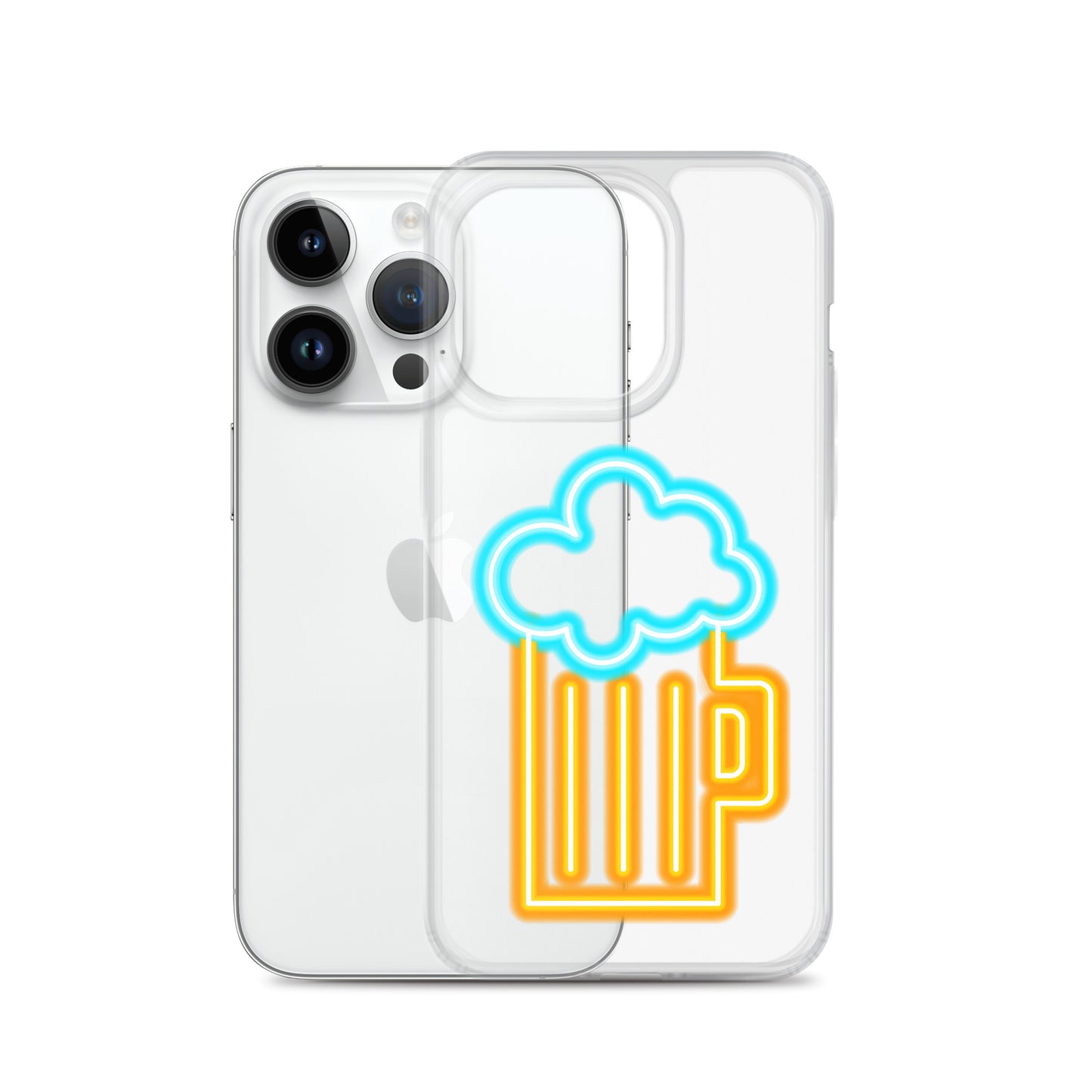 Clear Case for iPhone® Neon Beer