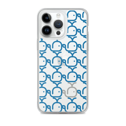 Clear Case for iPhone® Whales Blue/Grey