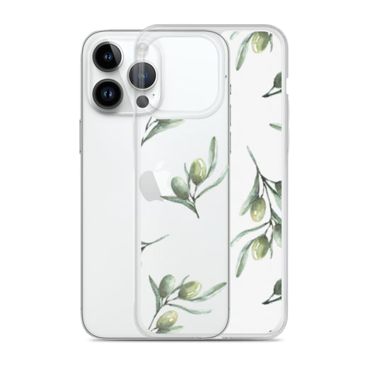 Clear Case for iPhone® Olive Branch