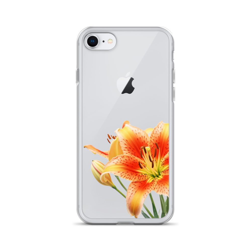 Clear Case for iPhone® Orange Lily