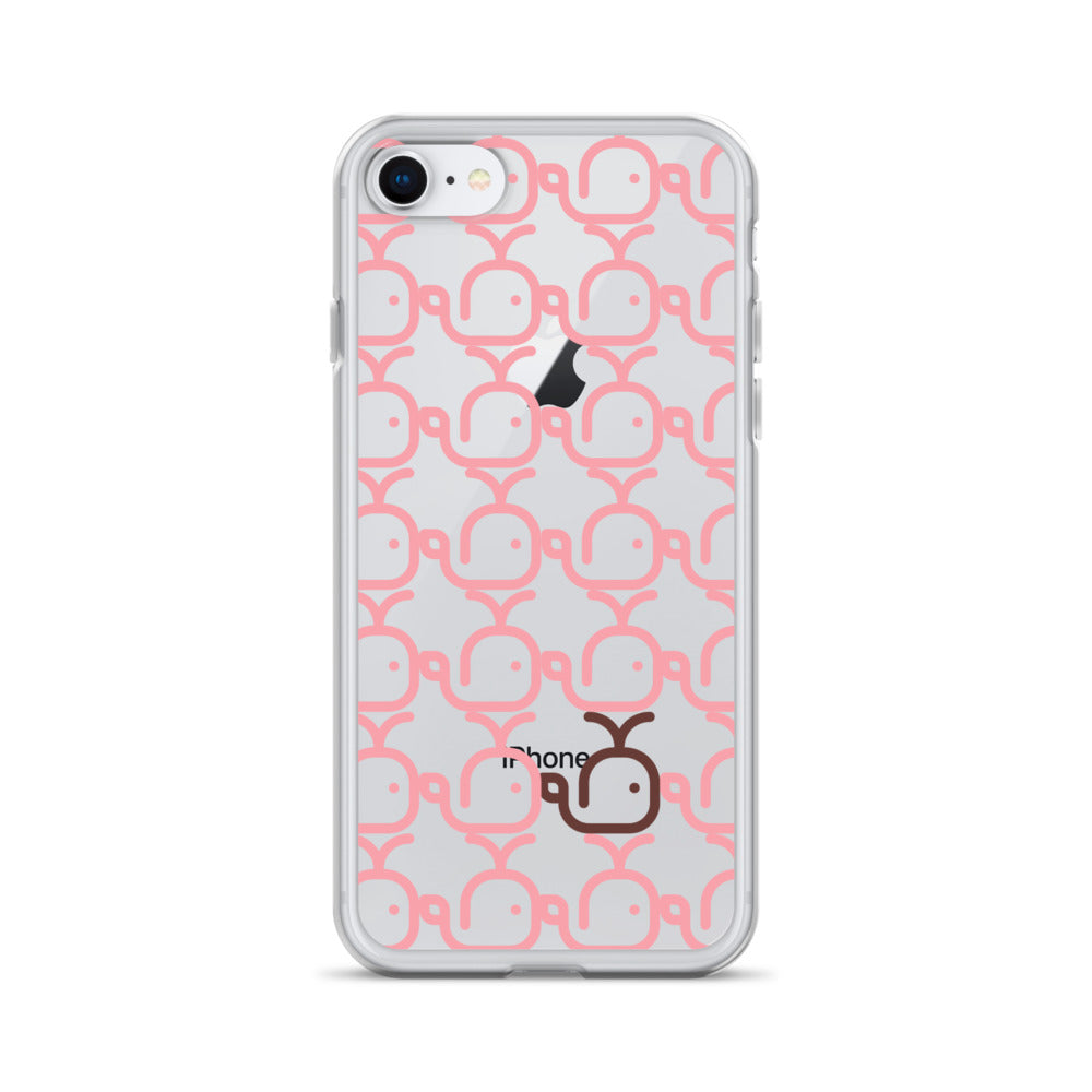 Clear Case for iPhone® Whales Pink