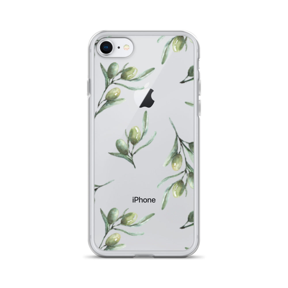 Clear Case for iPhone® Olive Branch