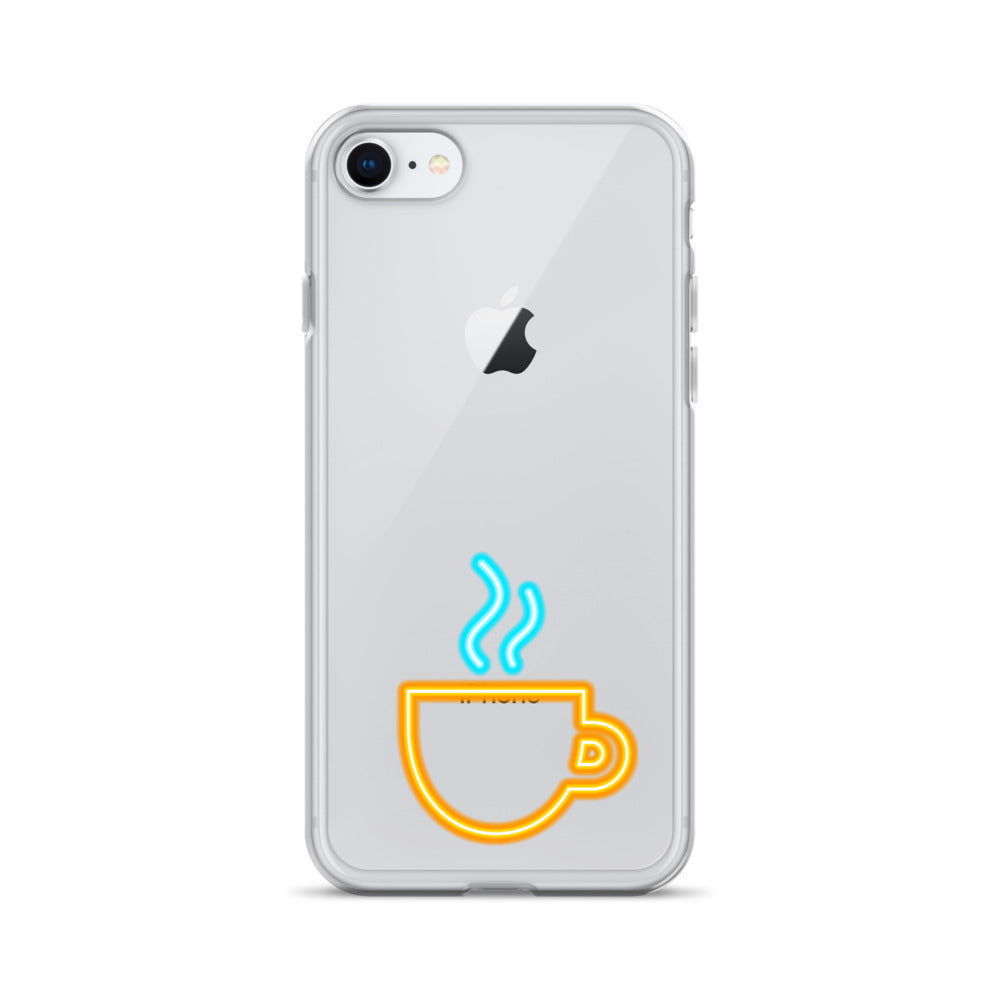 Clear Case for iPhone® Neon Coffee