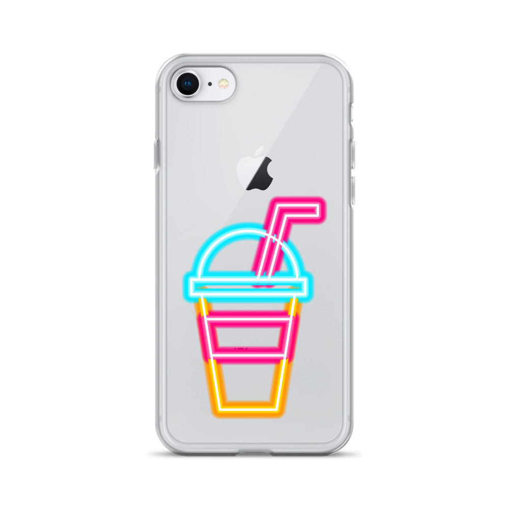 Clear Case for iPhone® Neon Drink