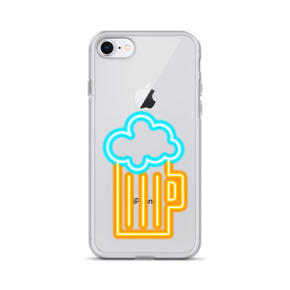 Clear Case for iPhone® Neon Beer